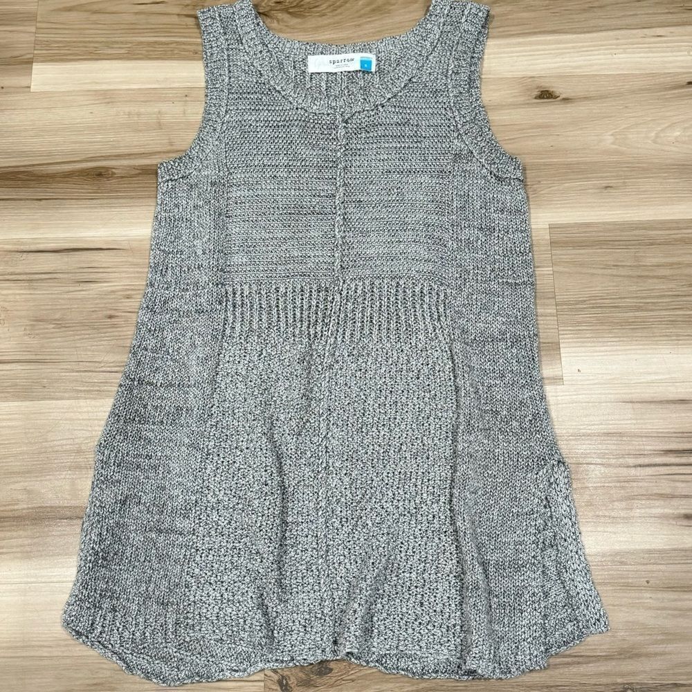 Anthropologie Sparrow Sleeveless Knit Grey Dress Mini Women’s Small